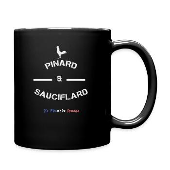 Pinard & sauciflard - Ze Franche touche - Mug uni - noir - Droite