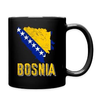 Bosnien Fan - Tasse einfarbig - Schwarz - Rechts