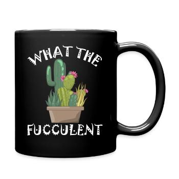 cute Kawaii Cactus Succulents What the Fucculent - Tasse einfarbig - Schwarz - Rechts