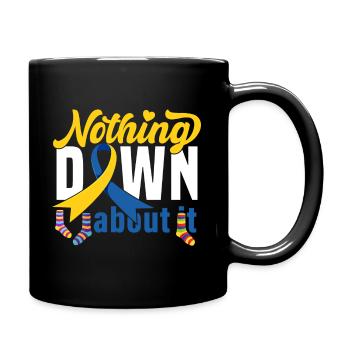 Down Syndrom Socke Geschenk - Tasse einfarbig - Schwarz - Rechts