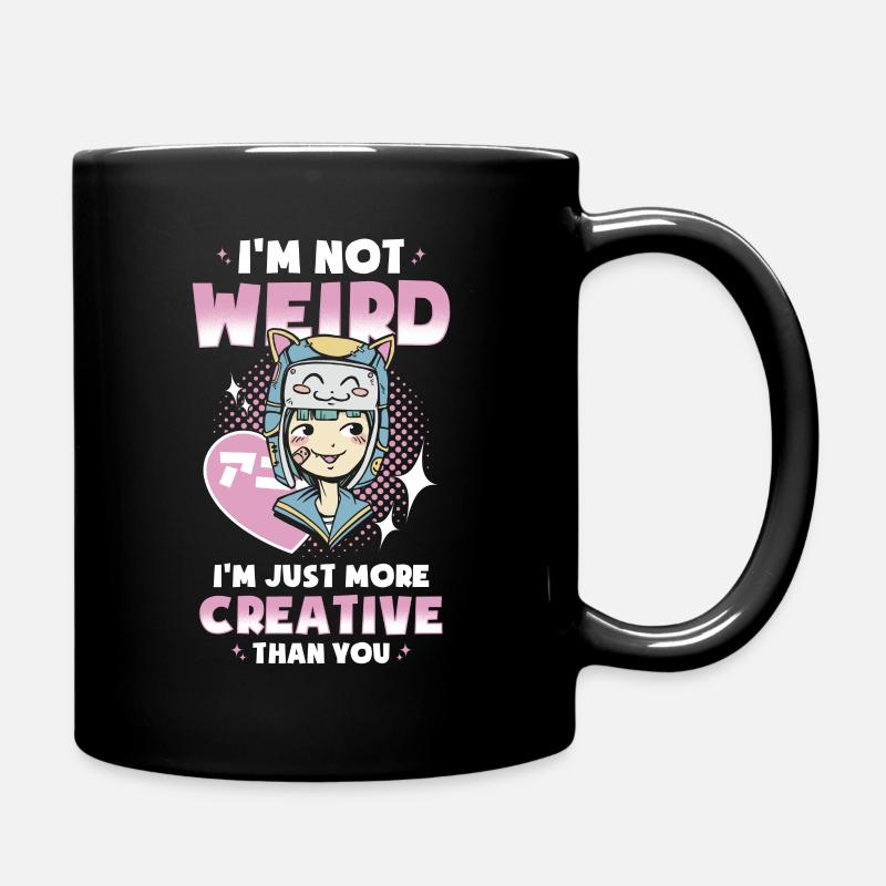 Manga Girl - Tasse einfarbig - Schwarz