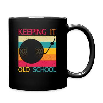 Keeping It Old School Vinyle - Mug uni - noir - Droite