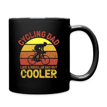 Cycling father bicycle rider dad cyclist - Full Colour Mug - black - Right