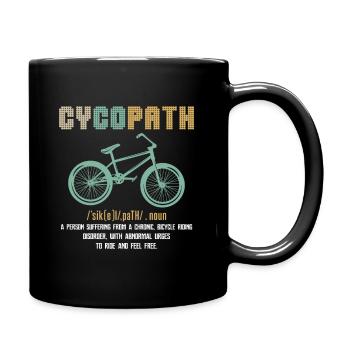 Drôle de cyclisme addict biker vélo humour - Mug uni - noir - Droite