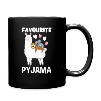 Pyjama Lama Pyjama paresseux alpaga - Mug uni - noir - Droite