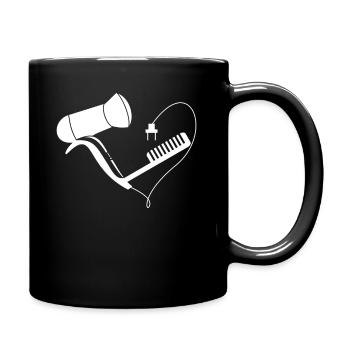Comb Razor Blade Scissors Barber Shirt - Full Colour Mug - black - Right