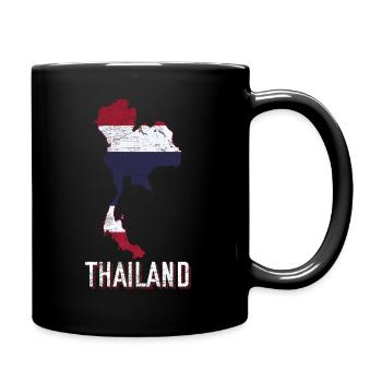 Thailand Fan - Tasse einfarbig - Schwarz - Rechts