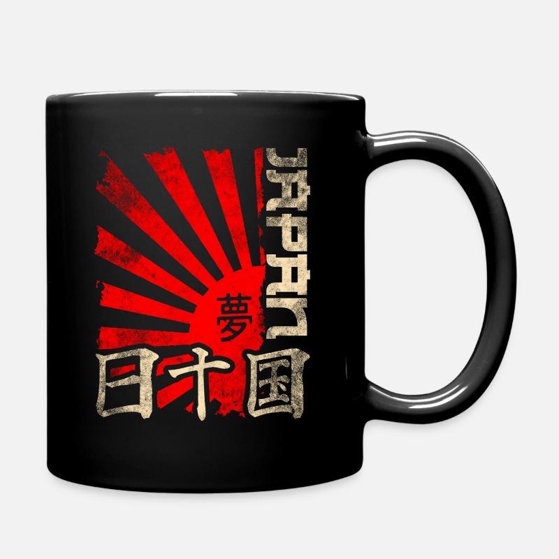 Japon Drapeau Soleil Caractères japonais - Mug uni - noir
