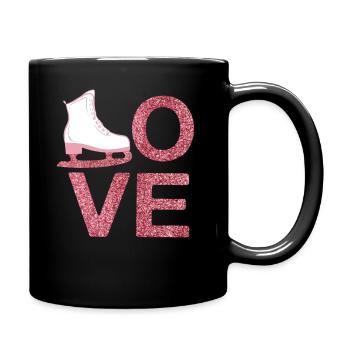Love Figure Skating Skater Shoes Girls Skate Winte - Tasse einfarbig - Schwarz - Rechts