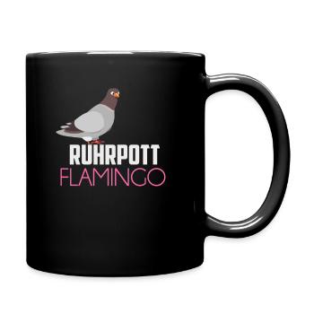 Ruhrpott Flamingo Ruhrgebiet - Tasse einfarbig - Schwarz - Rechts