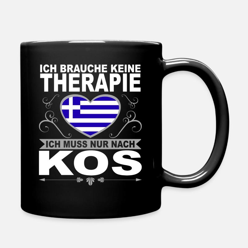 Ich muss nach Kos Urlaub Griechenland Geschenk - Tasse einfarbig - Schwarz