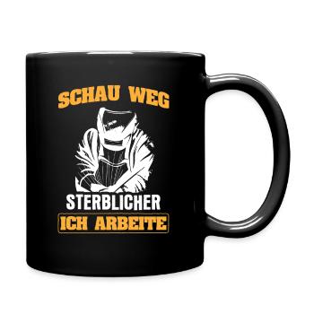 Schweißer Schweißen - Tasse einfarbig - Schwarz - Rechts