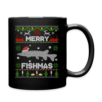 Zander Claus ® Das Original - Merry Fishmas - Mug uni - noir - Droite