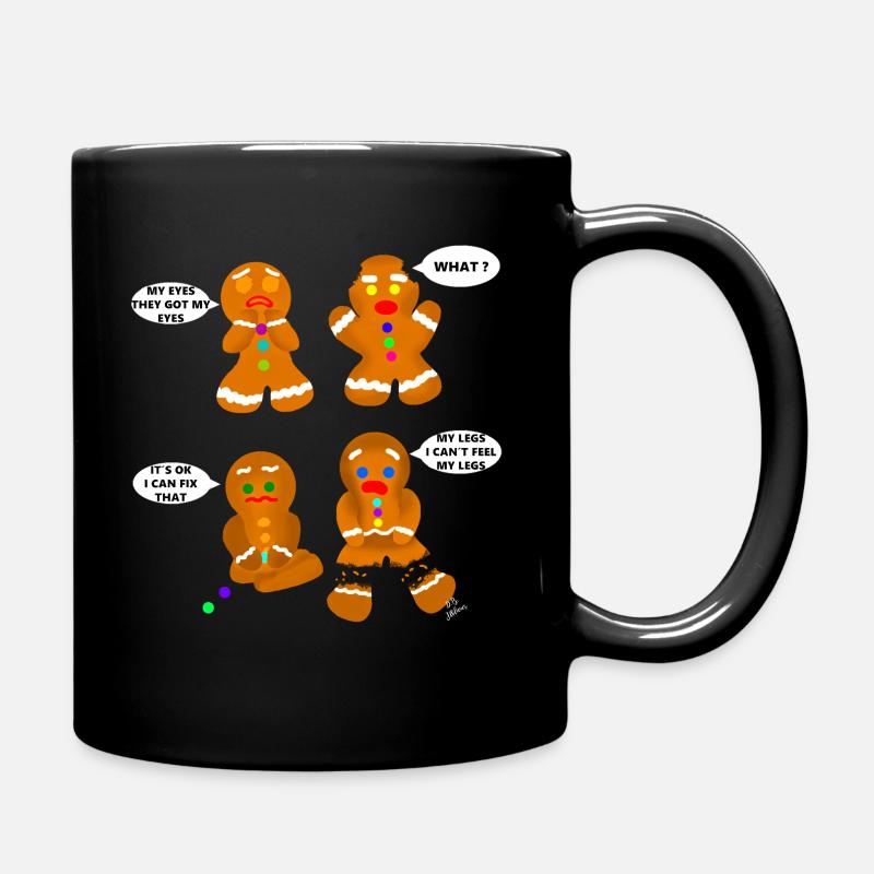 Zander Claus ® Das Original Lebkuchenmann gegessen - Tasse einfarbig - Schwarz