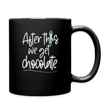 After this we get Chocolate Yoga Design - Full Colour Mug - black - Right