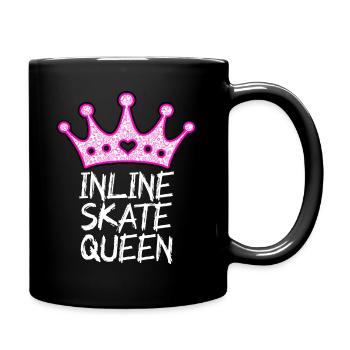 inline skate queen - Tasse einfarbig - Schwarz - Rechts