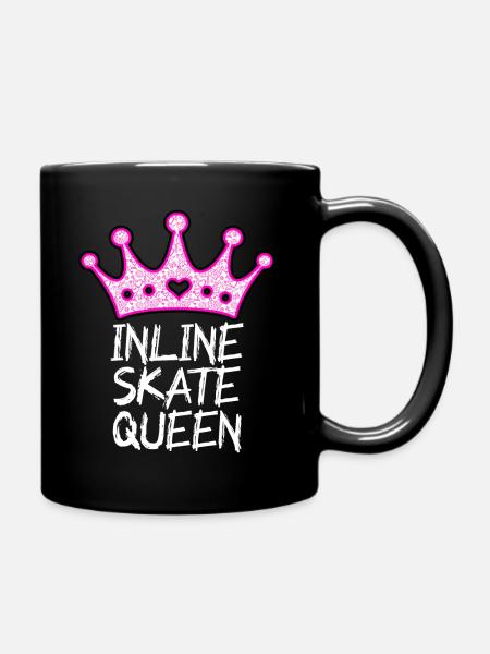 inline skate queen - Tasse einfarbig - Schwarz