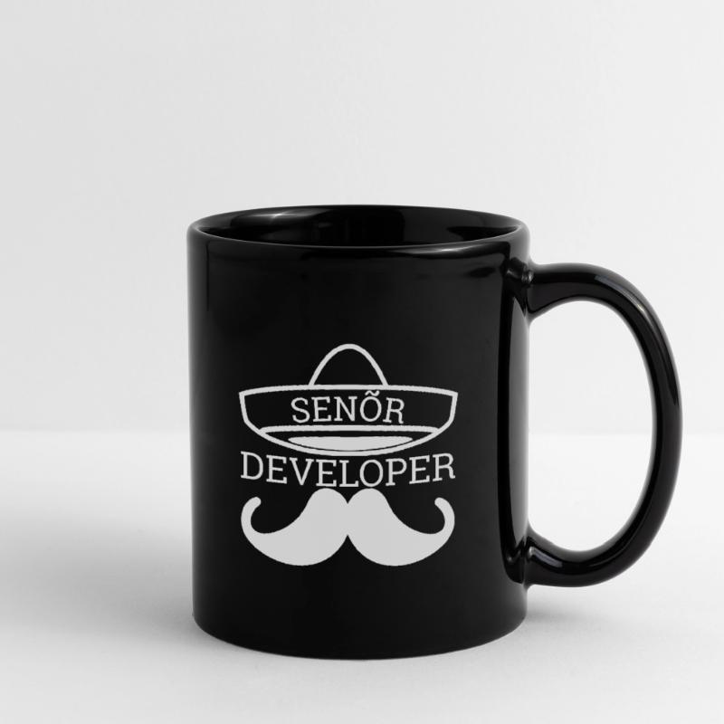 "Senor Developer, Senior Developer" Programmierer Tasse einfarbig