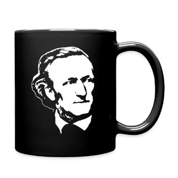 Richard Wagner weiß auf schwarz - Mug uni - noir - Droite
