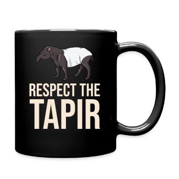 Tapir horse Malayan baby tapirus - Full Colour Mug - black - Right