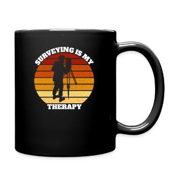 Funny Land Surveyoer Surveying Carpenter Hobby - Full Colour Mug - black - Right