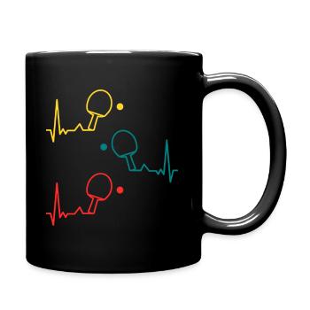 Tennis de table - Mug uni - noir - Droite