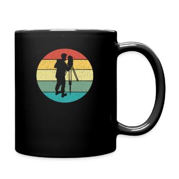 Retro Vintage Gift Land Surveyoer Surveying - Full Colour Mug - black - Right