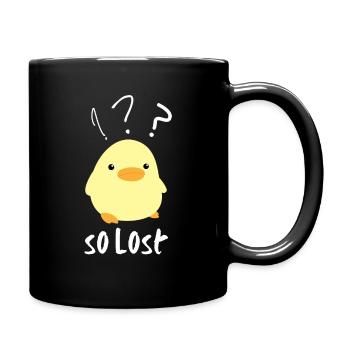 Idée cadeau mignonne de canard meme chick tellement perdu - Mug uni - noir - Droite