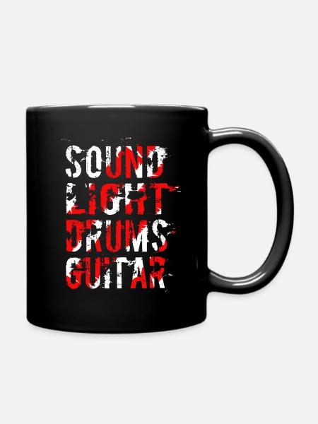 Sound Light Drums Guitar Hardrock Musik Geschenk - Tasse einfarbig - Schwarz