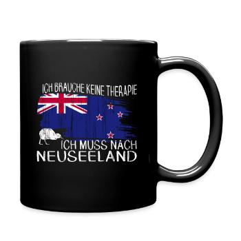Neuseeland Newzealand Vogel Kiwi Backpacker - Tasse einfarbig - Schwarz - Rechts