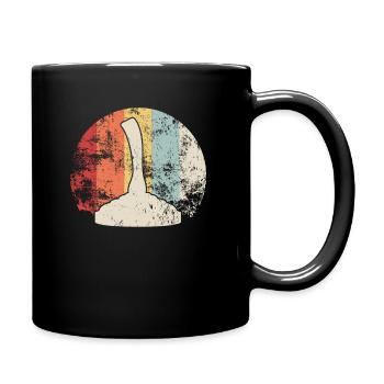 Retro curling curling curling - Full Colour Mug - black - Right