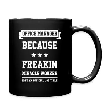 Office Manager - Cool Gift Job - Full Colour Mug - black - Right