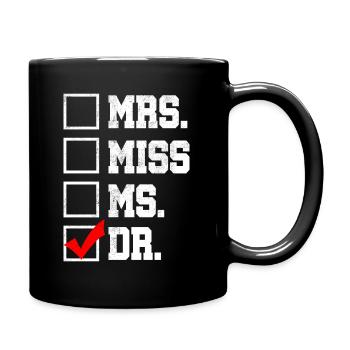 Doktor Checkliste - Tasse einfarbig - Schwarz - Rechts