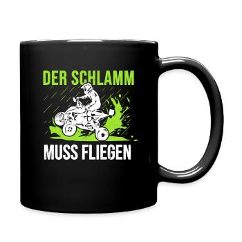 Quad Design für einen Quad-Fahrer - Tasse einfarbig - Schwarz - Rechts