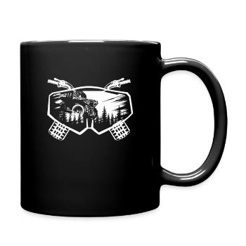 ATV design for a quad rider - Full Colour Mug - black - Right