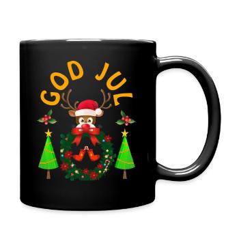 Joyeux Noël, Joyeux Noël, Joyeux Noël - Mug uni - noir - Droite