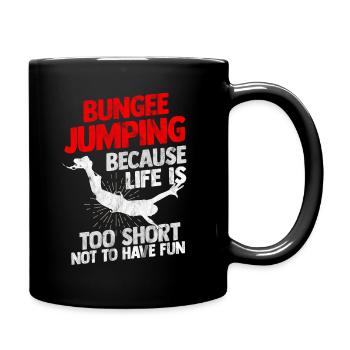 Bungee Jumping - Tasse einfarbig - Schwarz - Rechts