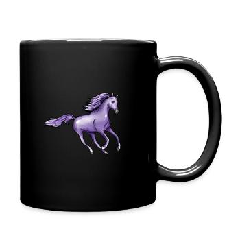 Purple horse - Full Colour Mug - black - Right