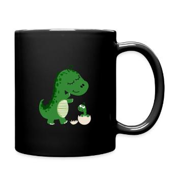 Big dinosaur Little dinosaur - Full Colour Mug - black - Right