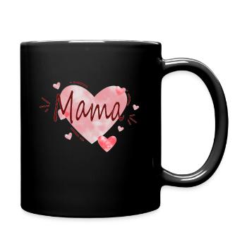 Mama Liebe - Tasse einfarbig - Schwarz - Rechts