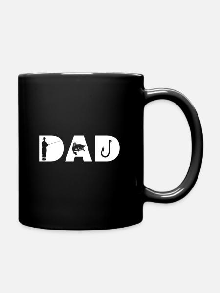 Papa angeln, Papa Liebhaber - Tasse einfarbig - Schwarz
