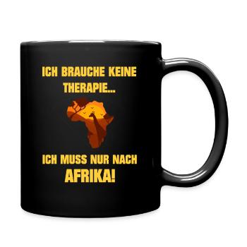 Afrika - Tasse einfarbig - Schwarz - Rechts
