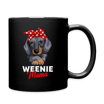 Cadeau de conception de chien de maman teckel - Mug uni - noir - Droite