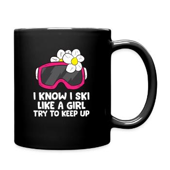 Ski filles lunettes de ski femmes skieur snowboard - Mug uni - noir - Droite