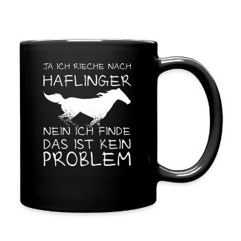 Haflinger Pferd Pferdefreunde Pferdemädchen - Tasse einfarbig - Schwarz - Rechts