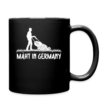 Gärtner Gärtnerin Gartenarbeit Mäht In Germany - Tasse einfarbig - Schwarz - Rechts