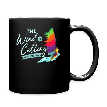 Windsurfing windsurfer surfboard wind surfing - Full Colour Mug - black - Right