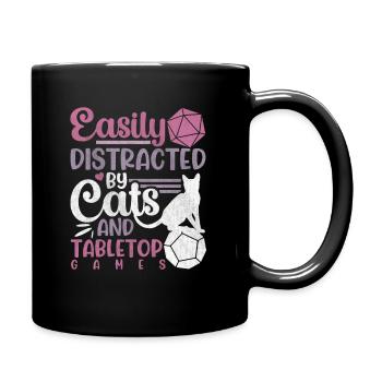Tabletop Games Cats Kitten RPG Roleplay Role - Tasse einfarbig - Schwarz - Rechts