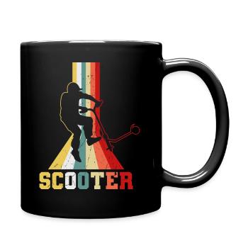 Scooter Stunt Tretroller Geschenkidee - Tasse einfarbig - Schwarz - Rechts