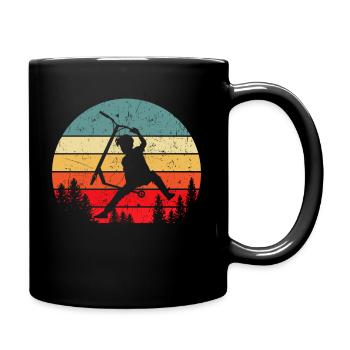 Scooter Stunt Tretroller Geschenkidee - Tasse einfarbig - Schwarz - Rechts